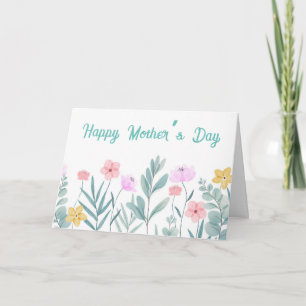 Carte Fête des mères florale