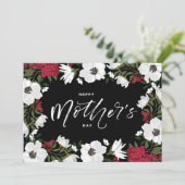 Carte Fête des Mères Florale Anémones Blanches (Debout devant)