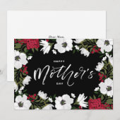 Carte Fête des Mères Florale Anémones Blanches (Devant / Derrière)