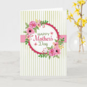 Carte Fête des Mères Florale (Photo facultative) (Fleur jaune)