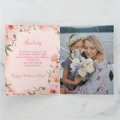 Carte Fête des mères florale rose moderne (Intérieur)