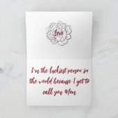 Carte Fête des mères florales (Intérieur)