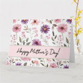 Carte Fête des mères florales (Fleur jaune)