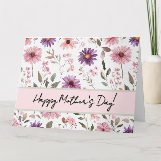 Carte Fête des mères florales (Devant)