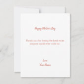 Carte Fête des mères florales (Dos)