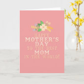 Carte Fête des mères florales (Fleur jaune)