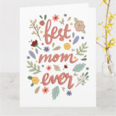 Carte Fête des mères florales (Fleur jaune)