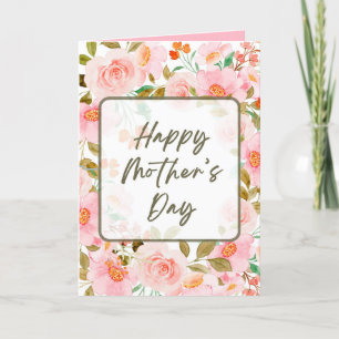 Carte Fête des mères florales, carte pour maman