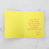 Carte Fête des mères florales pour la fille (Intérieur)