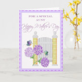 Carte Fête des mères florales pour tante spéciale (Fleur jaune)