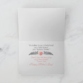 Carte Fête des mères florales rose et gris (Intérieur)