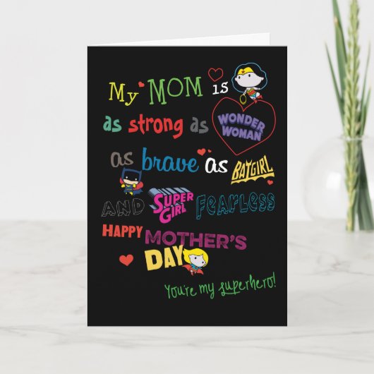 Carte Fête des mères | Fort, courageux et sans peur (Devant)