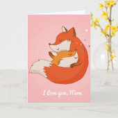 Carte Fête des Mères - Fox (Fleur jaune)