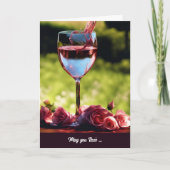 Carte Fête des mères Général Rose Vin et Rose Blush (Devant)