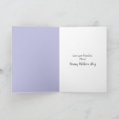 Carte Fête des Mères Golden Retriever Puppy with Lilacs (Intérieur)