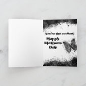 Carte Fête des mères Goth Rouge Noir avec crânes, Coeurs (Intérieur)