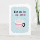 Carte Fête des mères Grande maman Funky Tea Pun Citation (Devant)