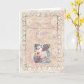 Carte Fête des Mères images magiques salutations (Fleur jaune)