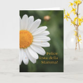 Carte fête des mères italienne heureuse ! (Fleur jaune)