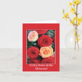 Carte fête des mères italienne heureuse ! (Fleur jaune)