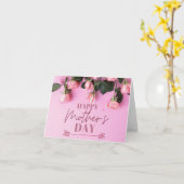 Carte Fête des Mères italienne Roses roses  (Fleur jaune)