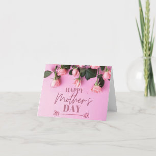 Carte Fête des Mères italienne Roses roses
