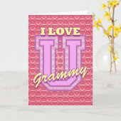 Carte Fête des Mères : Je t'aime Grammy (Fleur jaune)