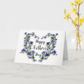 Carte Fête des mères - Joli coeur floral 2 (Fleur jaune)