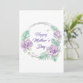 Carte Fête des mères joyeuse et personnalisée de la flor (Debout devant)