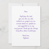 Carte Fête des mères joyeuse et personnalisée de la flor (Dos)