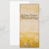 Carte Fête des mères joyeuses allemandes sur la prairie  (Devant / Derrière)