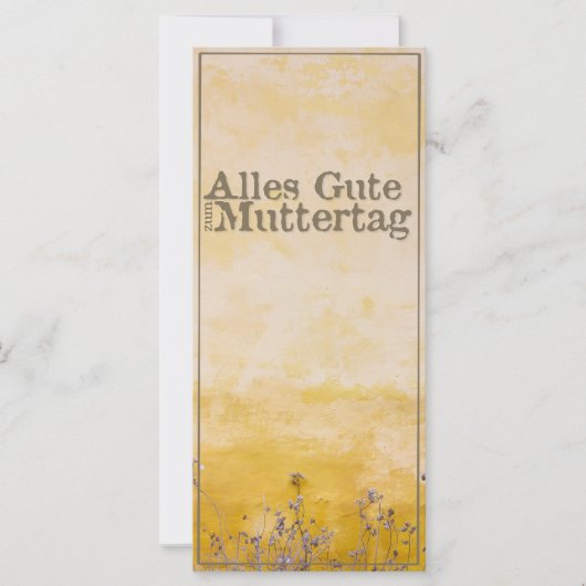 Carte Fête des mères joyeuses allemandes sur la prairie  (Devant)