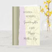 Carte Fête des mères joyeuses de la petite-fille moderne (Fleur jaune)