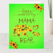 Carte Fête des mères joyeuses sur mesure MAMA BEAR Sunfl (Devant)