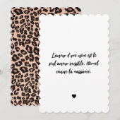 Carte fête des mères Léopard (Devant / Derrière)