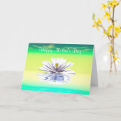 Carte Fête des mères Lys d'eau blanche (Fleur jaune)