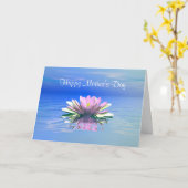 Carte Fête des mères Lys d'eau rose (Fleur jaune)