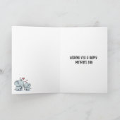Carte Fête des mères maman et bébé éléphant (Intérieur)
