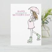 Carte Fête des mères maman être florale (Debout devant)