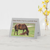 Carte Fête des Mères Meilleur Cheval Ever Maman (Fleur jaune)
