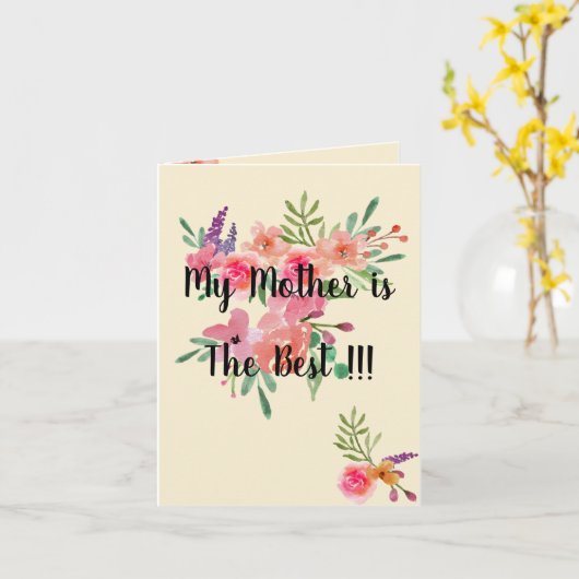 Carte Fête des Mères, meilleur devis jamais! (Fleur jaune)