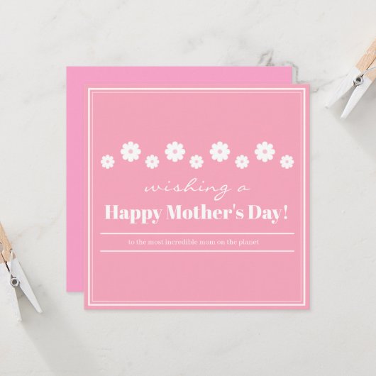 Carte Fête des mères, meilleure maman jamais (Devant/Arrière en situation)