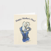Carte "Fête des Mères" Mère et Bébé "Joyeuse Fête (Devant)