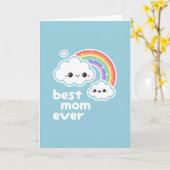 Carte Fête des Mères mignonnes (Fleur jaune)