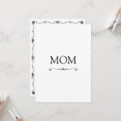 Carte Fête des mères minimalistes mignonnes modernes (Devant/Arrière en situation)