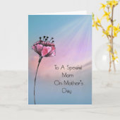 Carte Fête des Mères Pastel Sky & Cranberry Flower (Fleur jaune)