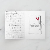 Carte Fête des mères Pavot rouge en brique (Intérieur)