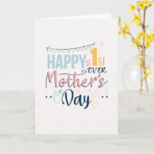 Carte Fête des mères personnalisée pour la première fois (Fleur jaune)