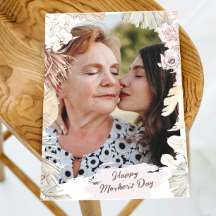 Carte Fête des mères photo Boho minimaliste tendance