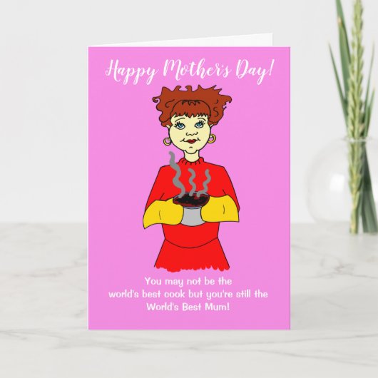 Carte Fête des mères : pire cuisinier du monde (Devant)